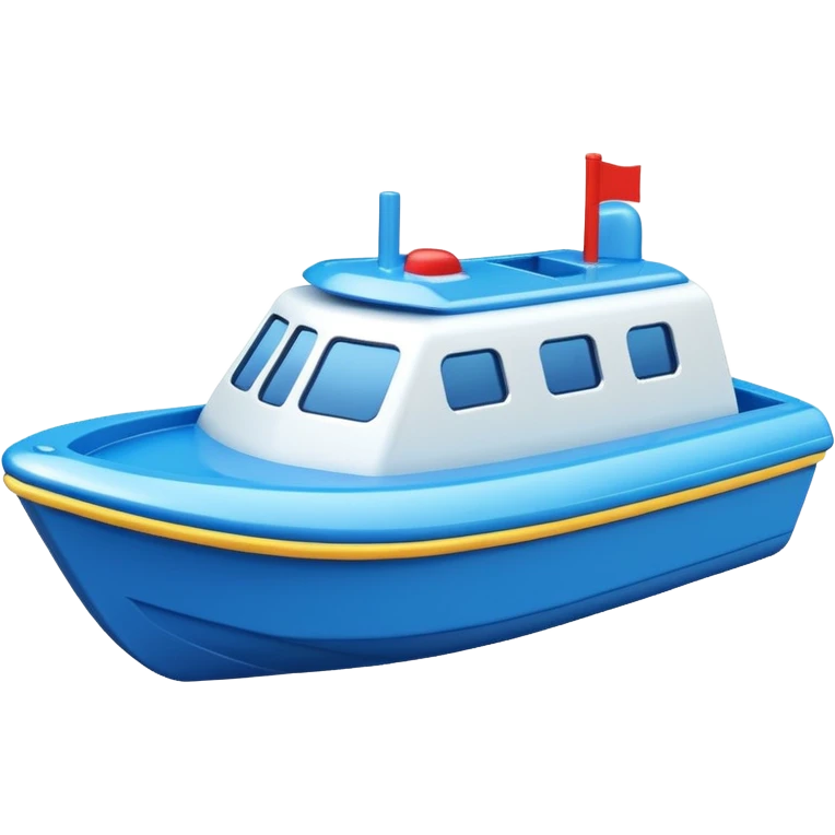 simple plastic toy boat emoji