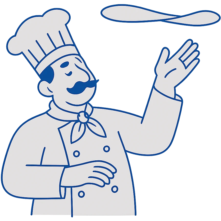 Italian chef tossing pizza in the air emoji