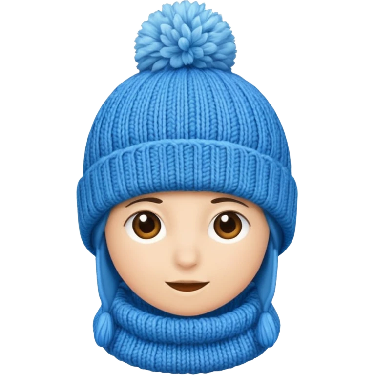Blue winter hat emoji