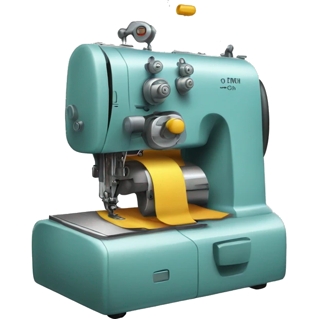 máquina de coser emoji