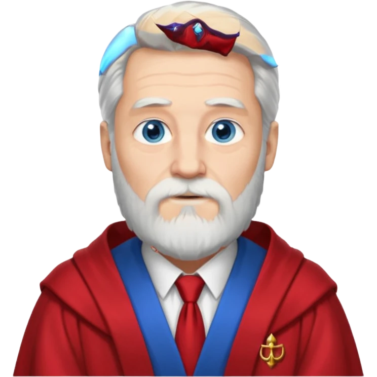 An older man with long white hair and beard, wearing a red tie and robe (possibly inspired by Dumbledore). emoji