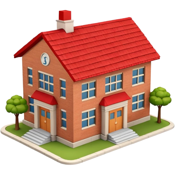 3d very small school emoji