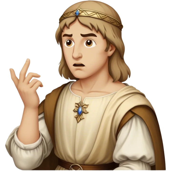 A deepfake Renaissance painting arguing with itself emoji