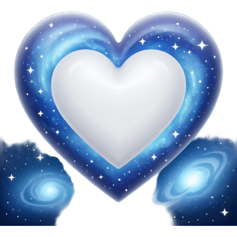 white heart with a galaxy pattern emoji