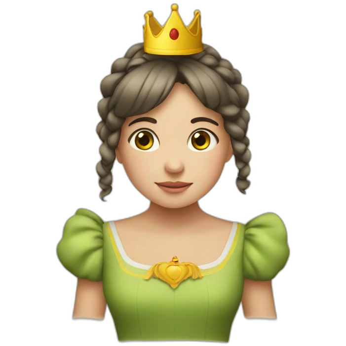 niña con corona en la cabeza emoji