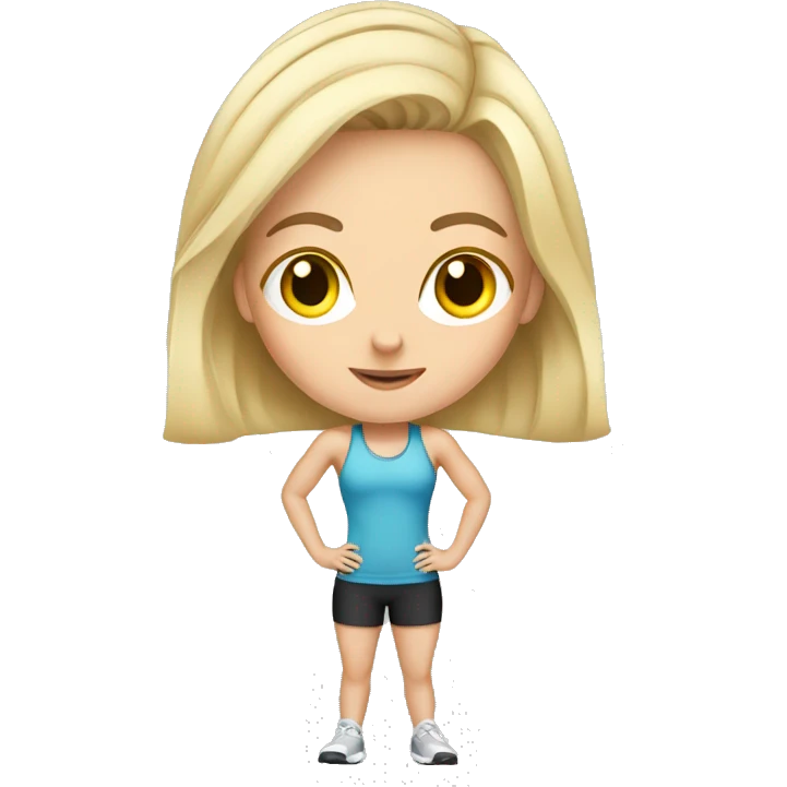 White girl in gym  emoji