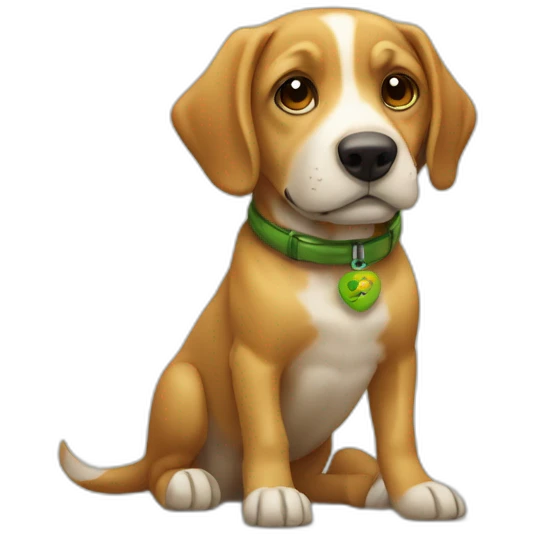 Chien sur tortue emoji