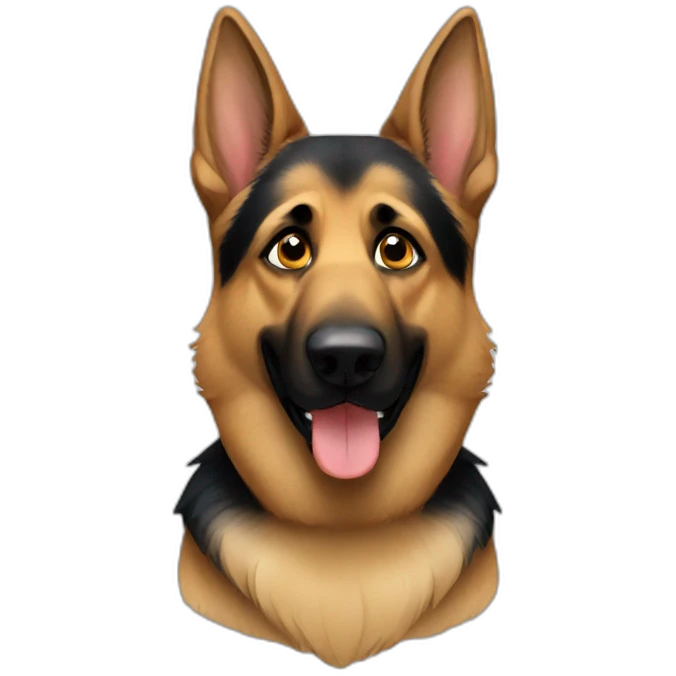 german shepherd funny emoji