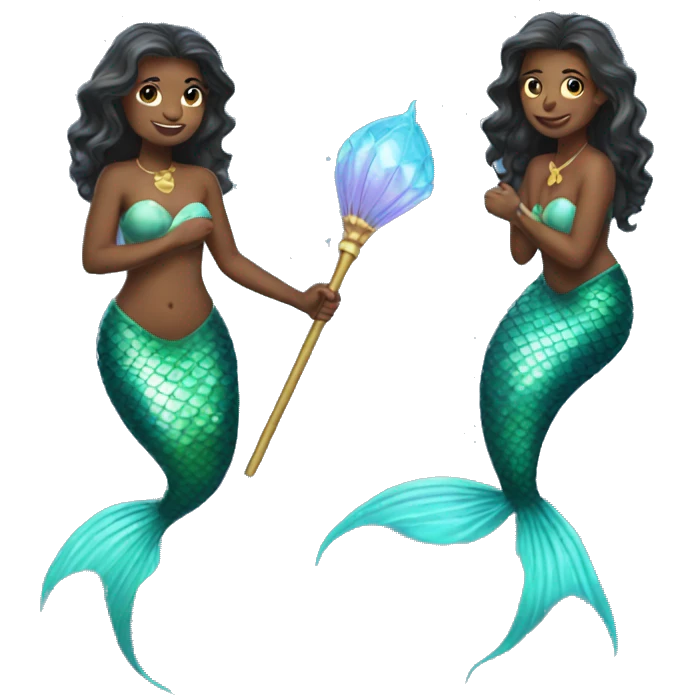 Mermaid with a wand emoji