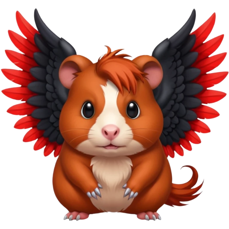 red evil guinea pig with wings emoji
