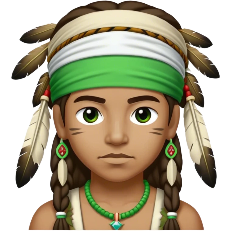 apache with a green and white headband emoji
