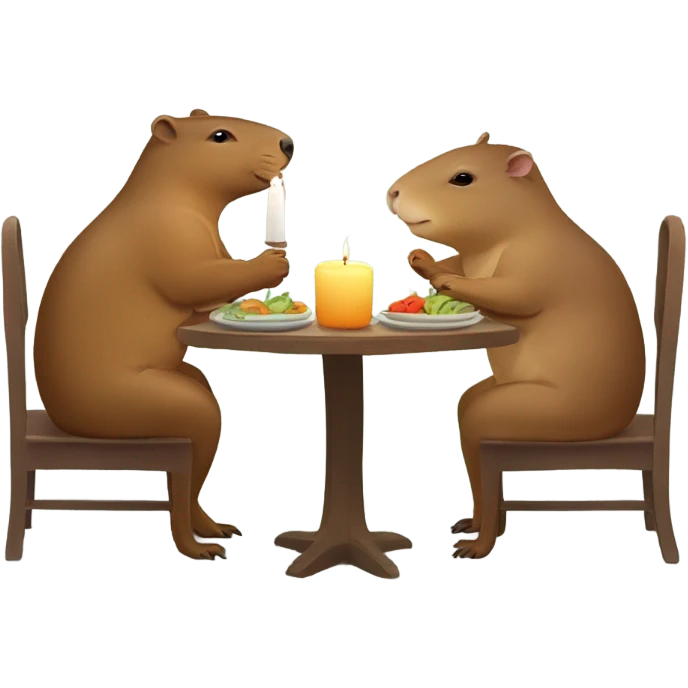 Capybara on a date emoji