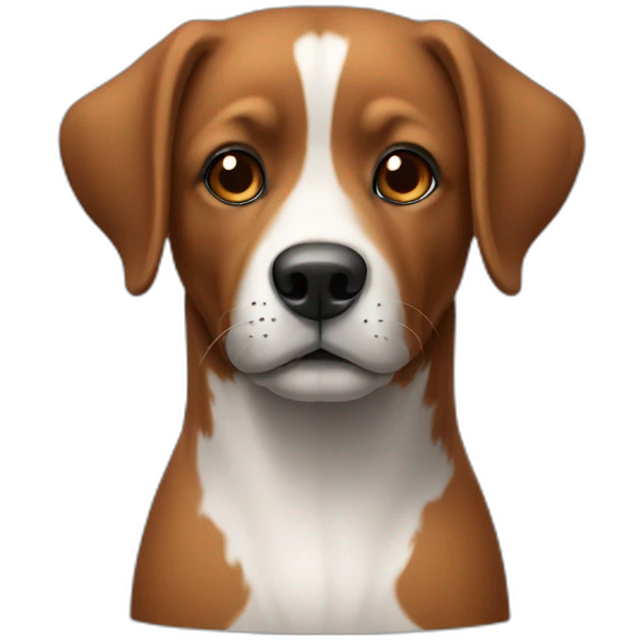 Un chien marron et noir emoji