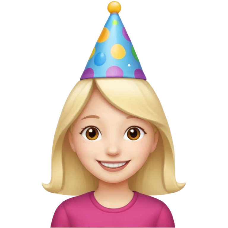 girl with birthday hat















 emoji