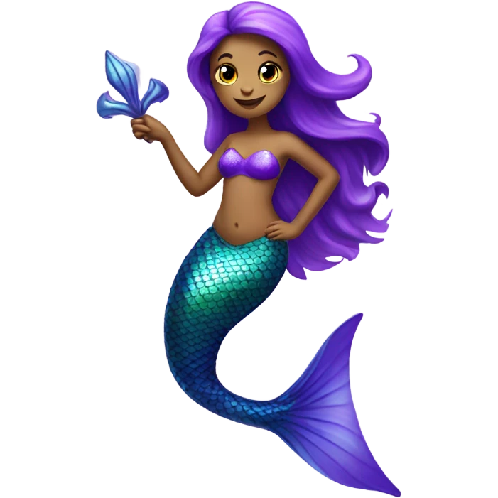 Mermaid with purple tail emoji