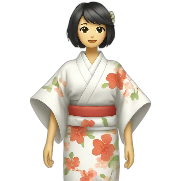 Kimono blanc emoji