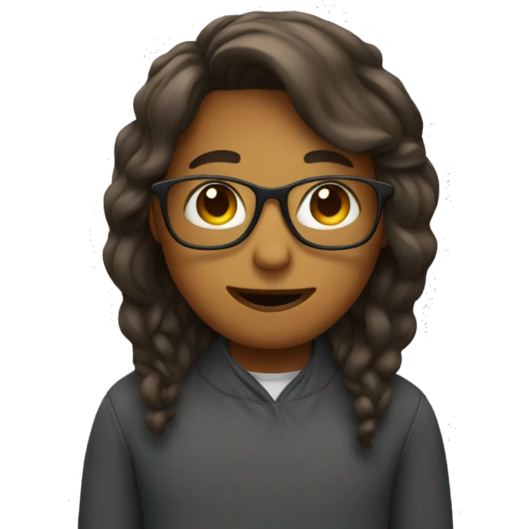 shy with glasses emoji