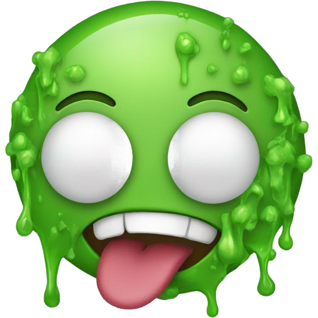 Emoji throwing up vommitting green emoji