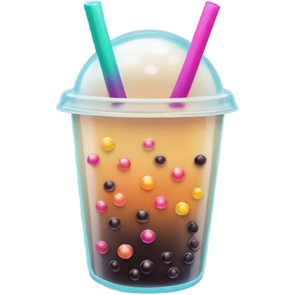 Bubble tea with popping instead of tapioca emoji