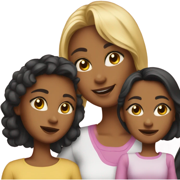 all girl family picture  emoji