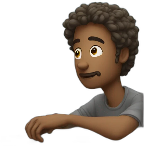 daydreaming through the window white man emoji