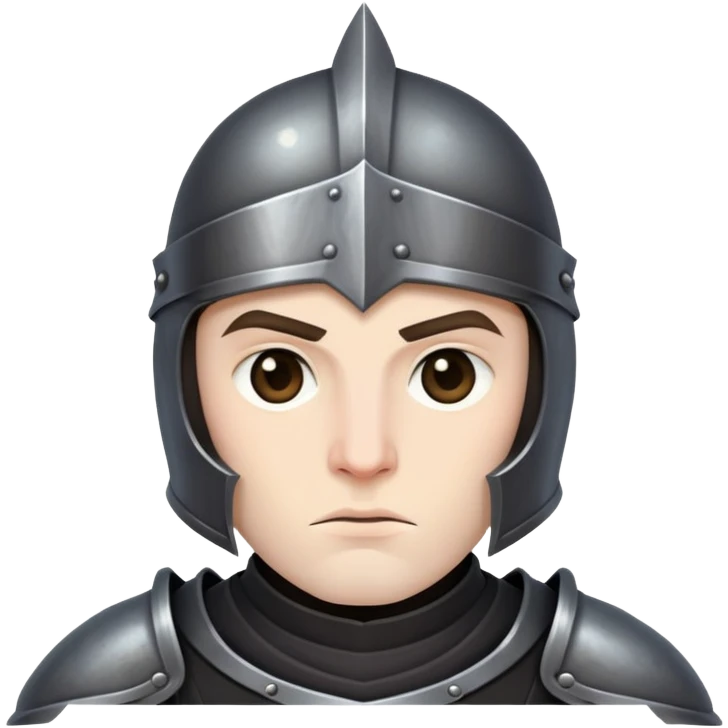 Knight with Dark armor emoji