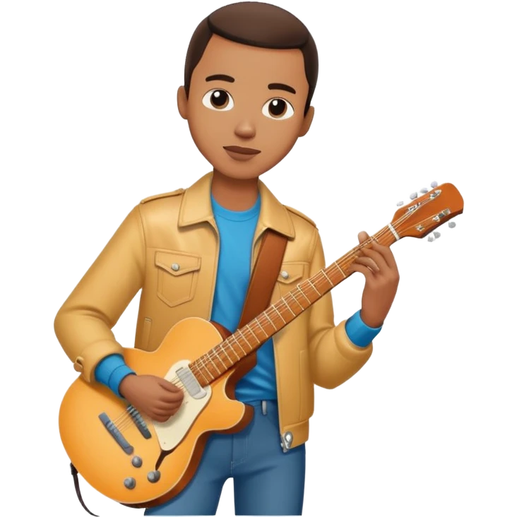 Steve Lacy with guitar and stylish outfit emoji