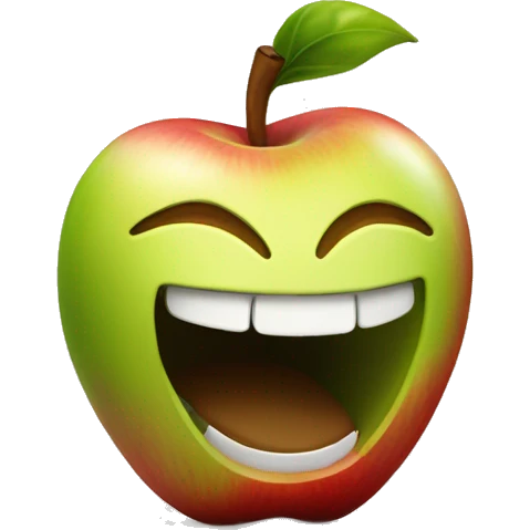 shiny apple with a bite taken out  emoji