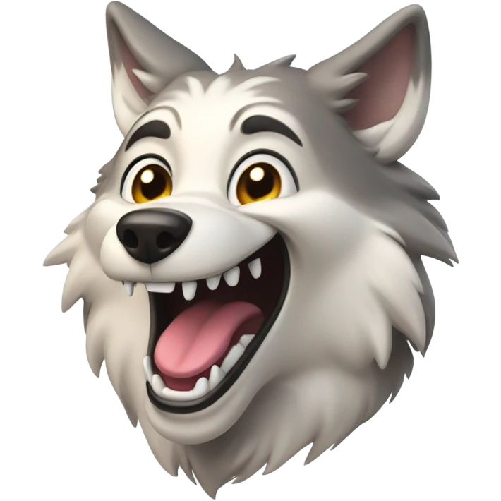 wolf happine emoji