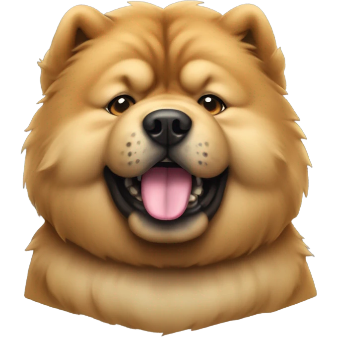 chow chow dog holding blunt  emoji