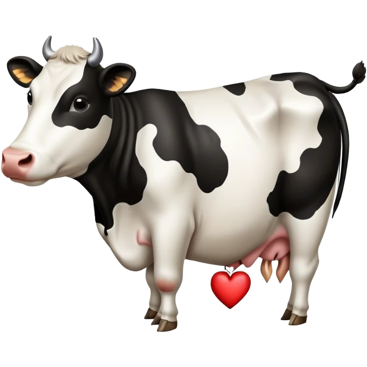 Cow print heart emoji