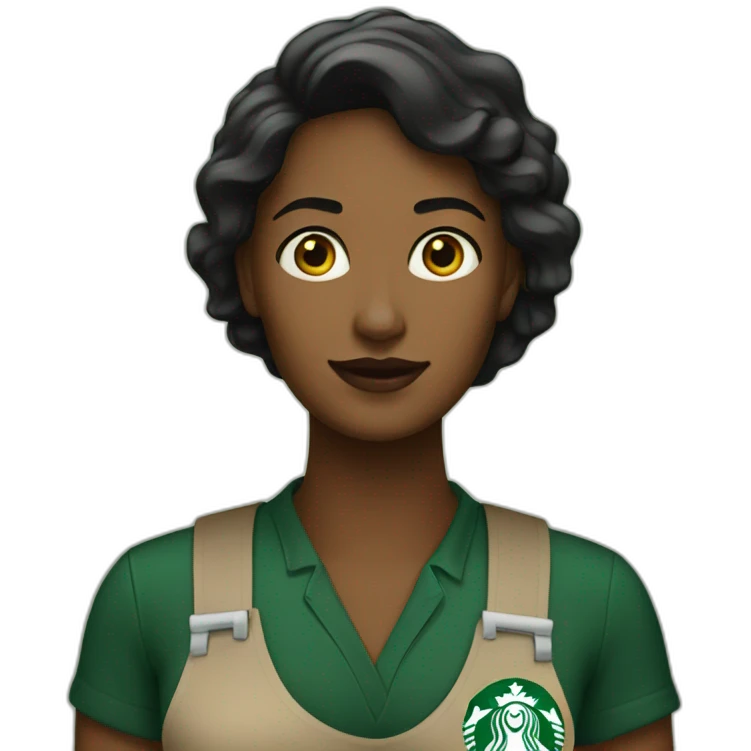 starbucks worker women emoji