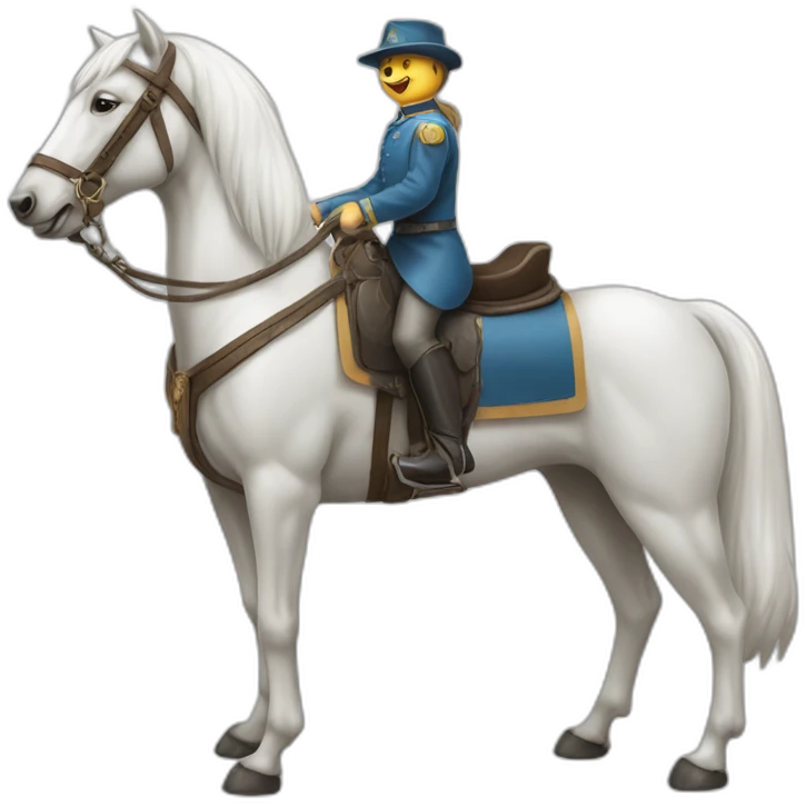 Un chien sur un cheval emoji