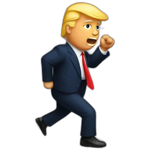 Donald trump climbing a wall emoji