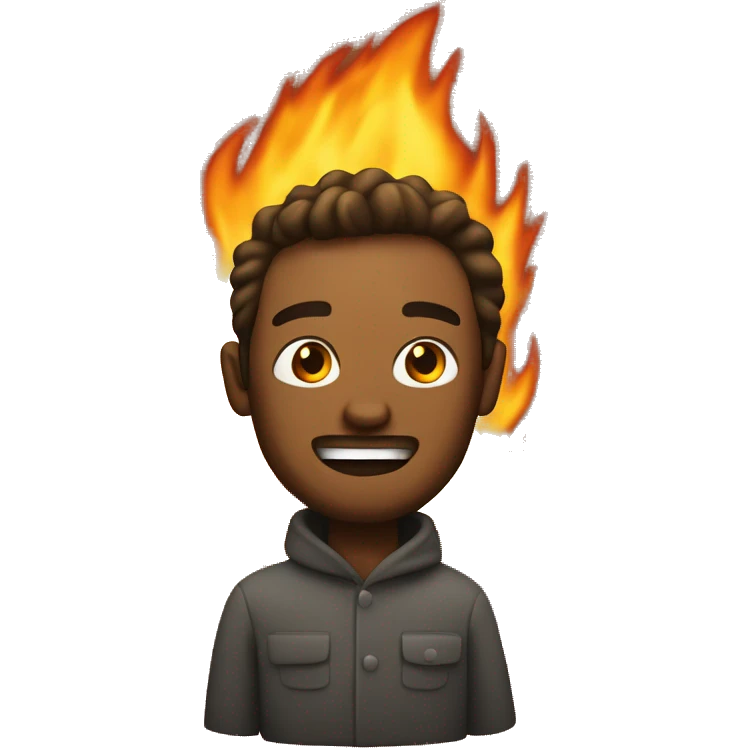 Man on fire emoji