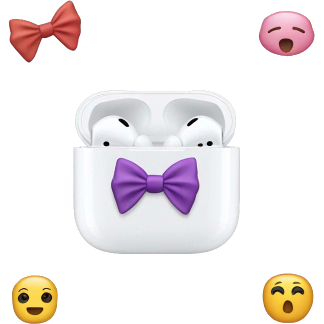 AirPods Max with bows emoji