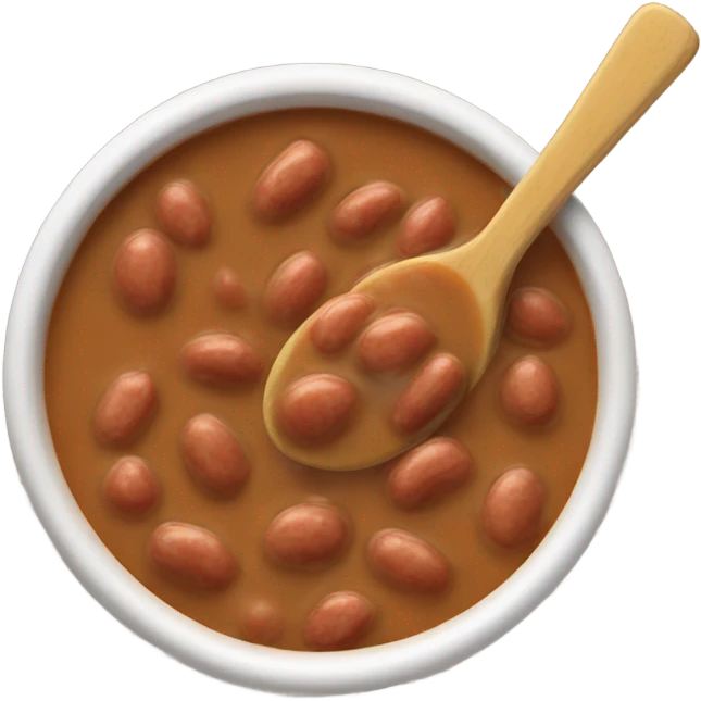 a spoonful of pinto bean soup emoji