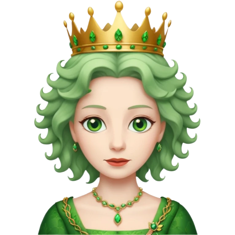 The queen with vine-like hair emoji