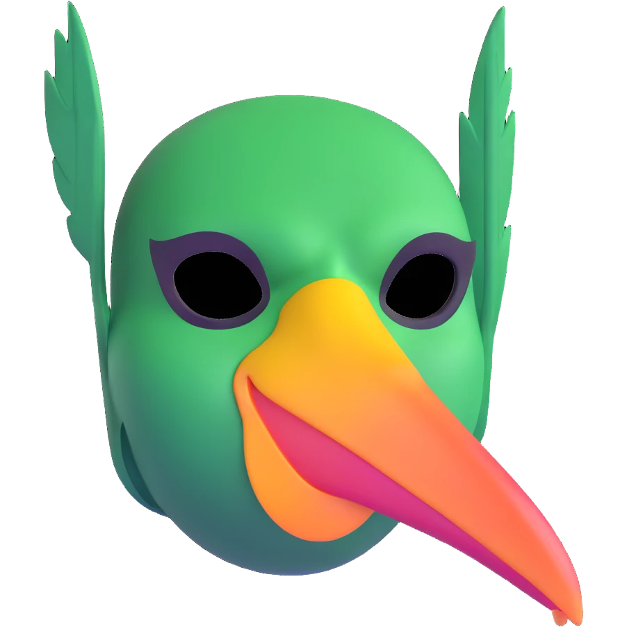 Louisiana themed ski mask with pelican and bayou design emoji