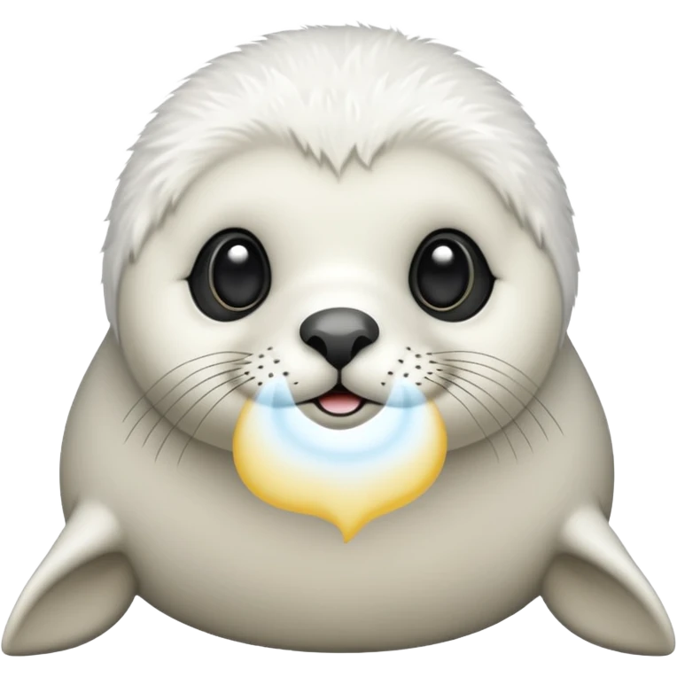 cute white fur seal emoji