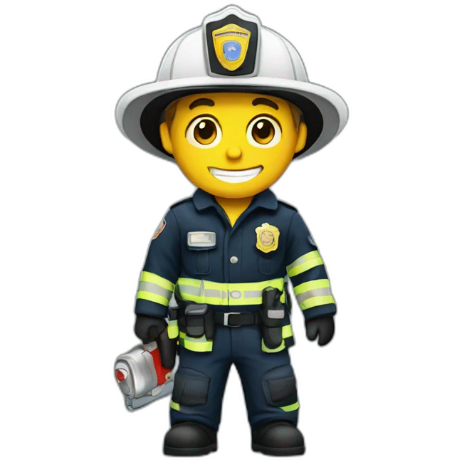 fireman with police emoji