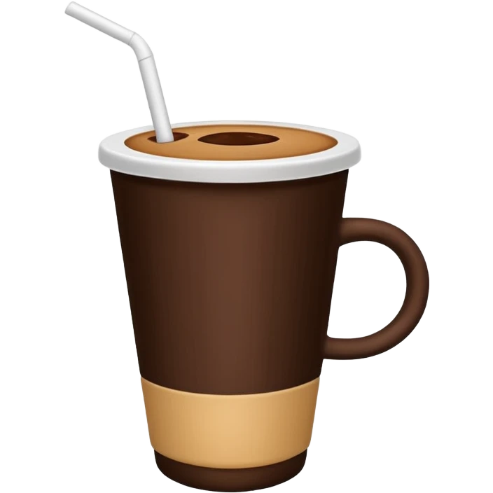 make a cup of colacao with a straw emoji