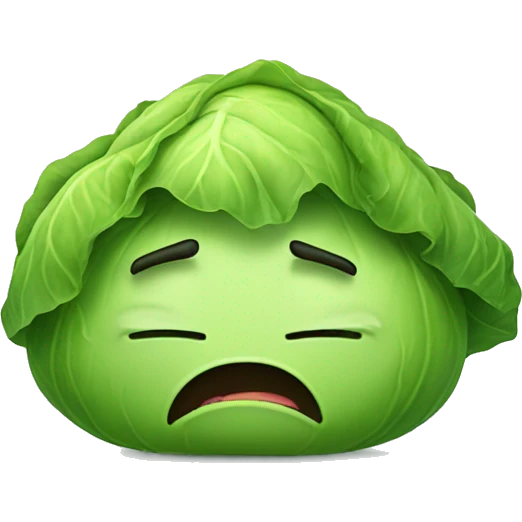 Sad cabbage crying  emoji