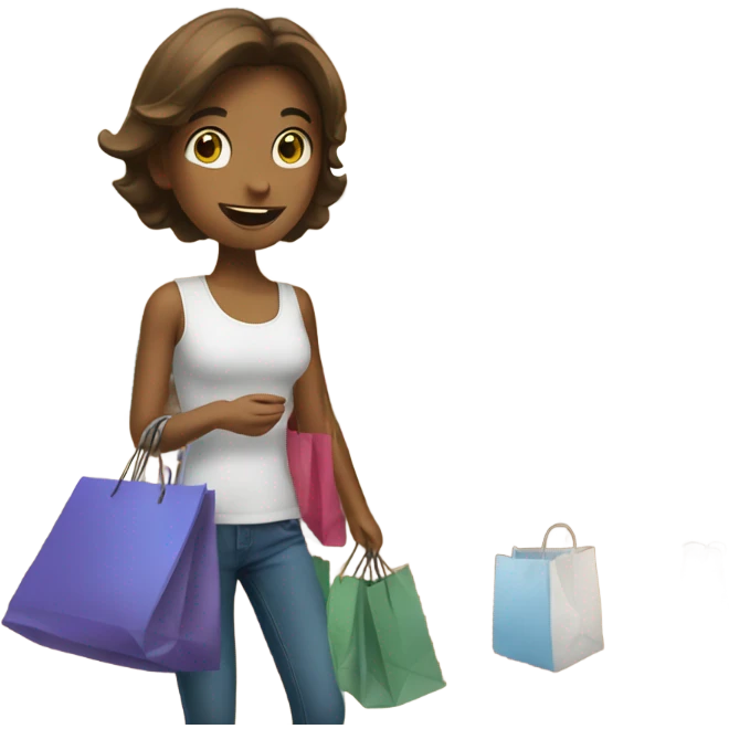 adult who is doing shopping emoji