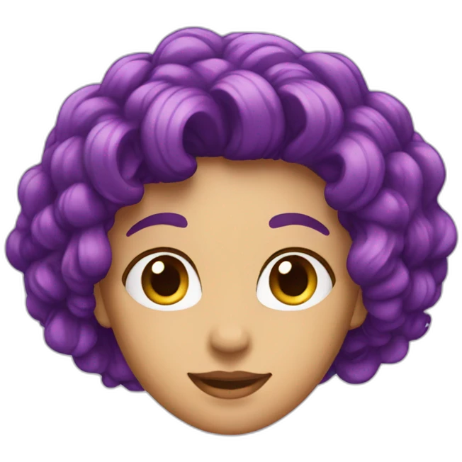 Cheveux violet emoji