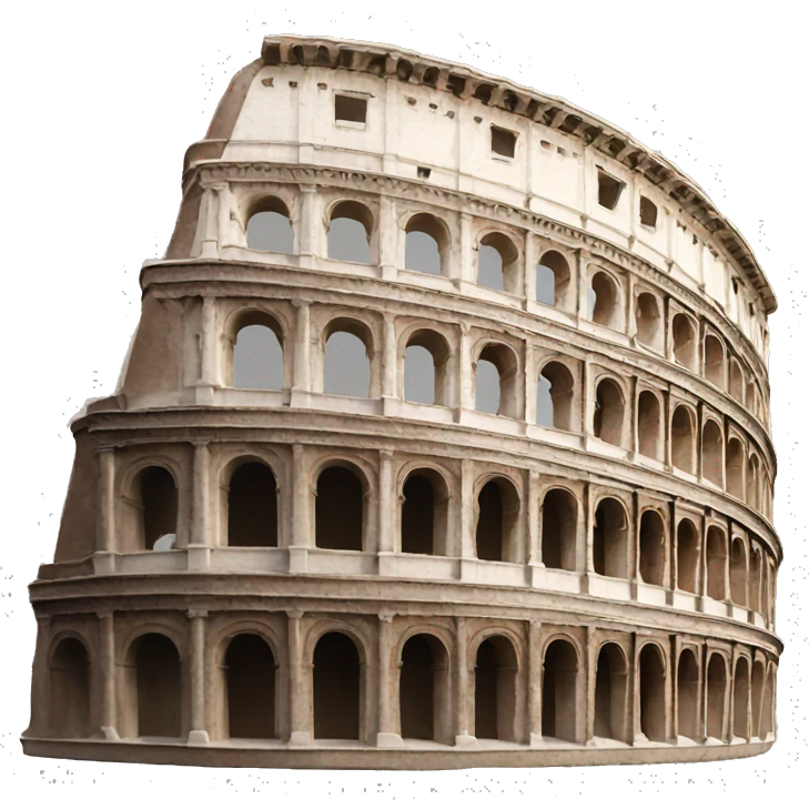 Rome colosseum in apple emoji style emoji