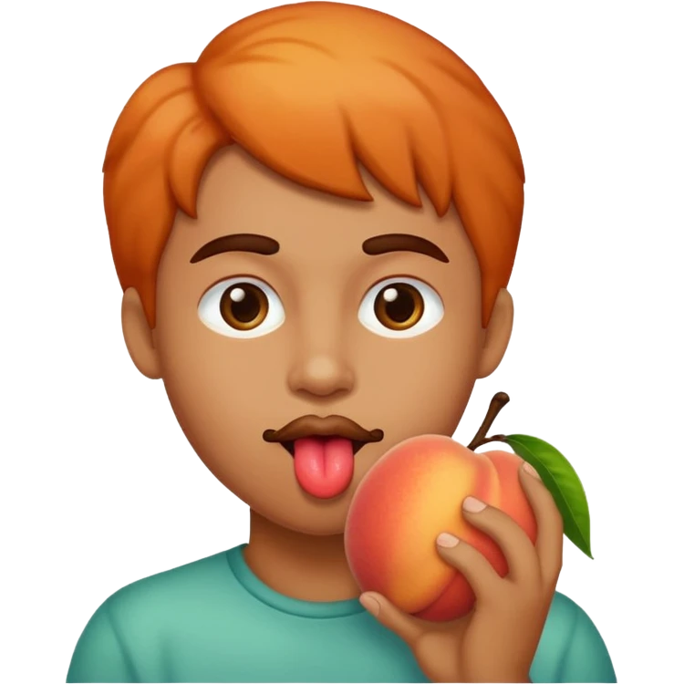Me licking a peach emoji
