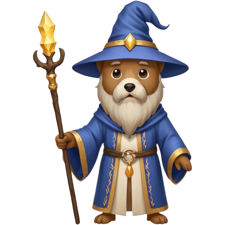 Dog wizard emoji