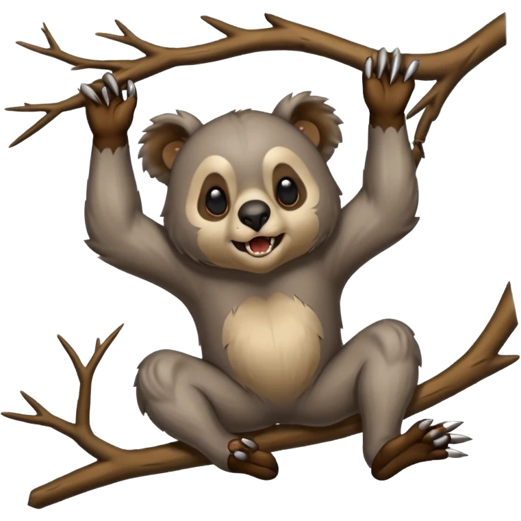 Drop Bear falling from a branch emoji