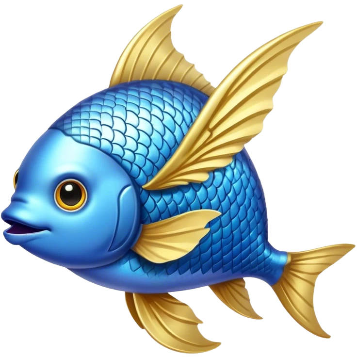 Holy fish with halo and wings emoji
